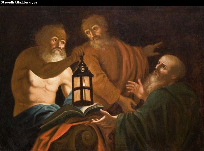 unknow artist Diogenes. Unsigned painting,